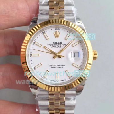 Swiss Replica Rolex Datejust II 3235 Two Tone Jubilee White Dial 41 EW Factory Watch